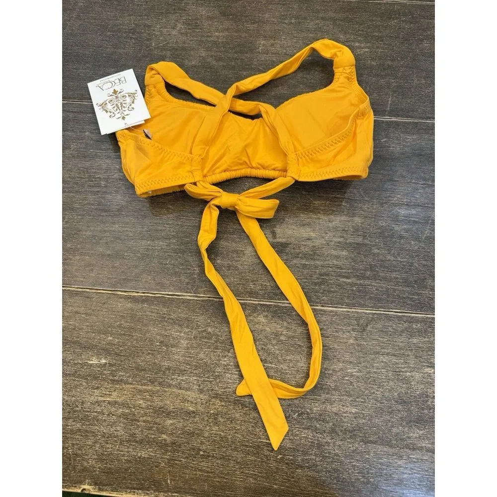 BECCA by Rebecca Virtue Santorini‎ Ophelia Shirred Scoop Bralette Size Small
